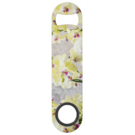 Elegant Romantic Cream & Lila Orchids Speed Flessenopener