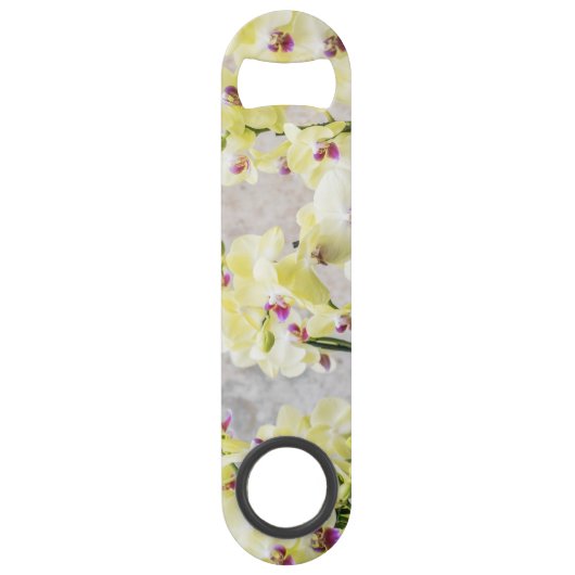 Elegant Romantic Cream & Lila Orchids Speed Flessenopener (Voorkant)