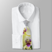 Elegant Romantic Cream & Lila Orchids Stropdas (Gebonden)