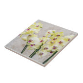 Elegant Romantic Cream & Lila Orchids Tegeltje (Zijkant)