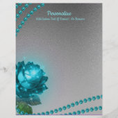 Elegant & Romantic Crystal Blue Roos Pearls Chic (Voorkant)