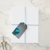 Elegant Romantic Crystal Blue Roos Pearls Chic Cadeaulabel (Met Touw)
