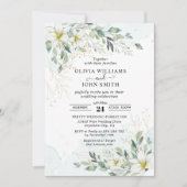 Elegant Romantic Eucalyptus Greenery - F001 Invita Kaart (Voorkant)