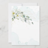 Elegant Romantic Eucalyptus Greenery - F001 Invita Kaart (Achterkant)