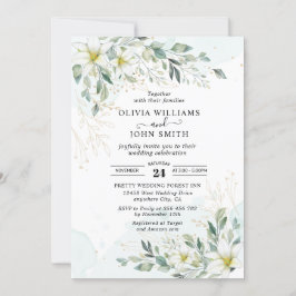Elegant Romantic Eucalyptus Greenery - F001 Invita Kaart