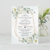 Elegant Romantic Eucalyptus Greenery - F001 Invita Kaart (Staand voorkant)