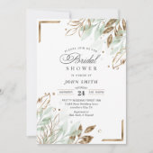 Elegant Romantic Eucalyptus Greenery - F009 Invita Kaart (Voorkant)