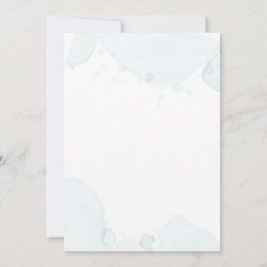 Elegant Romantic Eucalyptus Greenery - F009 Invita Kaart (Achterkant)