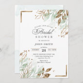 Elegant Romantic Eucalyptus Greenery - F009 Invita Kaart (Voorkant / Achterkant)