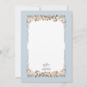 Elegant Romantic Floral Baby Buggy Shower Kaart (Achterkant)