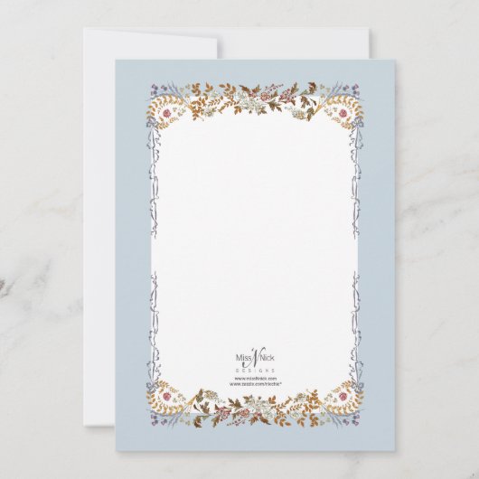 Elegant Romantic Floral Baby Buggy Shower Kaart (Achterkant)