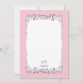 Elegant Romantic Floral Baby Girl Buggy Shower Kaart (Achterkant)