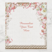 Elegant & Romantic Floral Garden Flower Canopy Wijn Etiket (Enkel label)