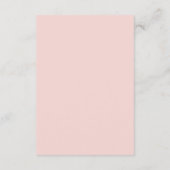 Elegant Romantic Floral Gold Blush Pink Weddenscha Informatiekaartje (Achterkant)