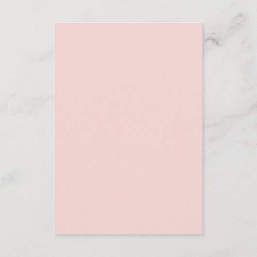 Elegant Romantic Floral Gold Blush Pink Weddenscha Informatiekaartje (Achterkant)