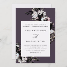 Elegant Romantic Floral Paars Wedding