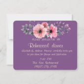 Elegant Romantic Floral Rehearsal Dinner Kaart (Voorkant)