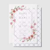 Elegant Romantic Floral slaat de datum op Vellum Uitnodigingen (Offset (Uitnodiging))