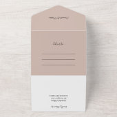 Elegant Romantic Floral Waterverf Art All In One Uitnodiging (Buitenkant)