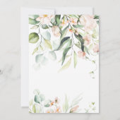 Elegant Romantic Floral Waterverf Blush Script Save The Date (Achterkant)