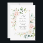 Elegant Romantic Floral Waterverf Script Wedding Kaart<br><div class="desc">"Ik doe" Romantische waterverf roze bloemen met script maakt een mooie trouwuitnodiging voor je speciale dag.</div>