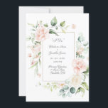 Elegant Romantic Floral Waterverf Script Wedding Kaart<br><div class="desc">"Ik doe" Romantische waterverf roze bloemen met script maakt een mooie trouwuitnodiging voor je speciale dag.</div>