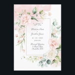Elegant Romantic Floral Waterverf Script Wedding Kaart<br><div class="desc">"Ik doe" Romantische waterverf roze bloemen met script maakt een mooie trouwuitnodiging voor je speciale dag.</div>