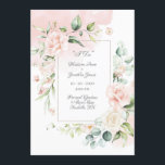 Elegant Romantic Floral Waterverf Script Wedding Kaart<br><div class="desc">"Ik doe" Romantische waterverf roze bloemen met script maakt een mooie trouwuitnodiging voor je speciale dag.</div>