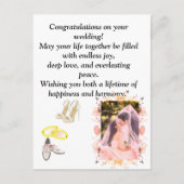 Elegant Romantic Floral Wedding Congratulations Ca Briefkaart (Voorkant)