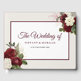 Elegant Romantic Floral Wedding Gastenboek