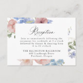 Elegant Romantic Floral Wedding Reception Informatiekaartje (Voorkant)