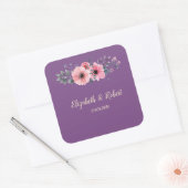 Elegant Romantic Floral Wedding Sticker (Envelop)