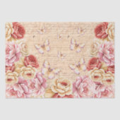 Elegant Romantic Florals & Butterflies Decoupage Tissuepapier (Voorkant)