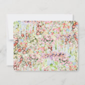 elegant romantic florals river chateau wedding RSVP kaartje (Achterkant)