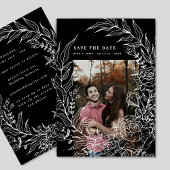 Elegant Romantic Flower Wreath White Weduwfoto Save The Date