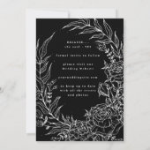 Elegant Romantic Flower Wreath White Weduwfoto Save The Date (Achterkant)