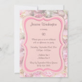 Elegant & Romantic Framed Bouquet 90th Birthday Kaart (Achterkant)