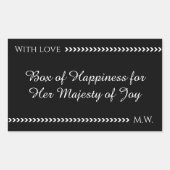 Elegant Romantic Gift Wrap Rechthoekige Sticker (Voorkant)