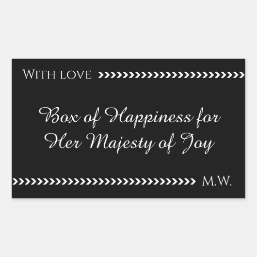 Elegant Romantic Gift Wrap Rechthoekige Sticker (Voorkant)