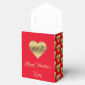 Elegant Romantic Golden Red Hearts Valentijnsdag Bedankdoosjes (Geopend)