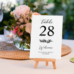 Elegant Romantic Greenery Wedding Kaart<br><div class="desc">Elegant trouwlijstkaart met een combinatie van een klassiek trouwscript en elegant serif,  een groenachtig takje en zwarte lettertypen op een witte achtergrond.</div>