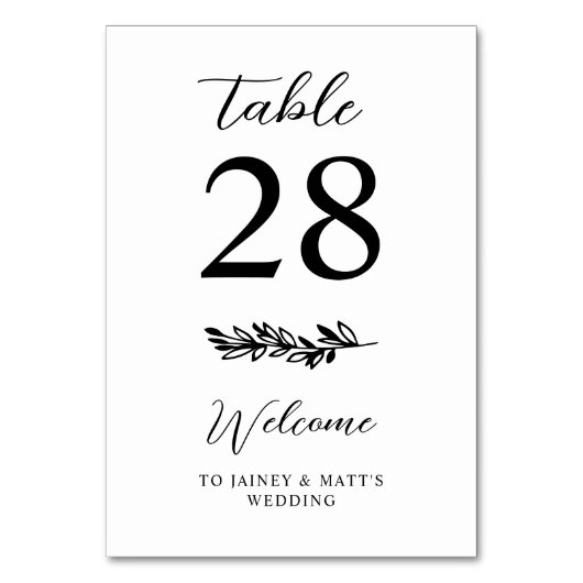 Elegant Romantic Greenery Wedding Kaart (Voorkant)