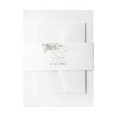 Elegant Romantic Greenery Wedding Uitnodigingen Wikkel (Voorkant Voorbeeld)