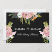 Elegant Romantic Handpainted Floral Wedding Save The Date (Achterkant)