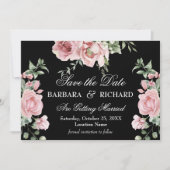 Elegant Romantic Handpainted Floral Wedding Save The Date (Voorkant)