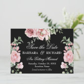 Elegant Romantic Handpainted Floral Wedding Save The Date (Staand voorkant)