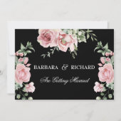 Elegant Romantic Handpainted Floral Wedding Save The Date (Achterkant)