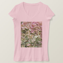 Elegant Romantic Hydrangea Garden V-Neck T-shirt