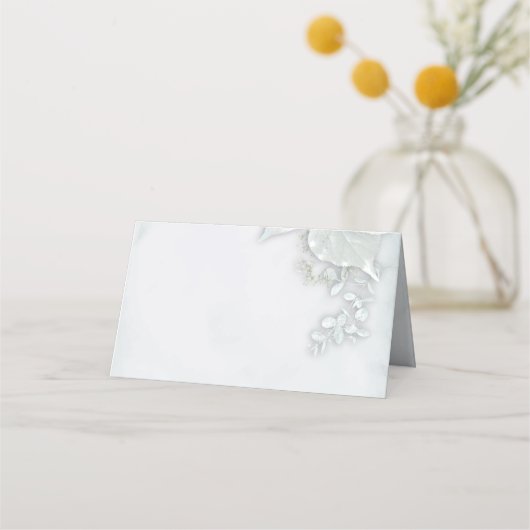 Elegant Romantic Ice Blue Rozen Plaatskaartje (Achterkant)