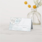 Elegant Romantic Ice Blue Rozen Plaatskaartje (Voorkant)